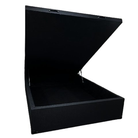 Cama Baú Casal com Pistão À Gás - Blindado Corino Linho