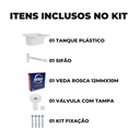 Ver imagem 2 de Tanque de Plástico 40l para Lavanderia Branco + Sifão Copo Universal Sanfonado + Fita Veda Rosca