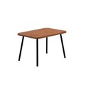 Ver imagem 1 de Mesa para Cozinha Stellar 1598 Aço C/tampo Madeirado 120x80cm Nogal/preto - Carraro