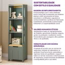 Ver mais imagens de Estante 3 Nichos com Porta Petit Casatema MadeiraOriginals Verde/Mel
