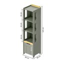 Ver imagem 3 de Estante 3 Nichos com Porta Petit Casatema MadeiraOriginals Verde/Mel