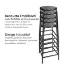 Ver imagem 4 de Banqueta Banco Bar 55cm Empilhavel Para Lanchonete Mesa Cozinha Preto
