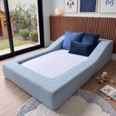 Ver imagem 5 de Cama Infantil Montessoriana a Vácuo Solteiro Colchão Brinde Bouclê Azul Bebê Montanaris Decor
