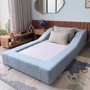 Ver imagem 2 de Cama Infantil Montessoriana a Vácuo Solteiro Colchão Brinde Bouclê Azul Bebê Montanaris Decor