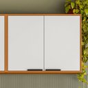 Ver imagem 1 de Armário de Cozinha Aéreo 80cm Nala Freijó Uv/off Acetinado Z44 - Mpozenato