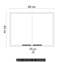 Ver imagem 4 de Armário de Cozinha Aéreo 80cm Nala Freijó Uv/off Acetinado Z44 - Mpozenato