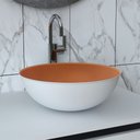 Ver imagem 1 de Cuba para Banheiro Redonda Cobre/branco Bn3674 - Tecno Mobili