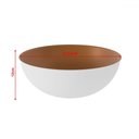 Ver imagem 3 de Cuba para Banheiro Redonda Cobre/branco Bn3674 - Tecno Mobili