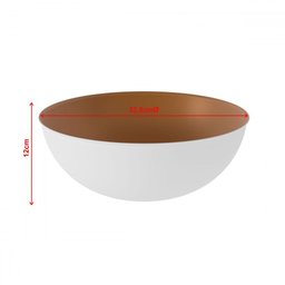 Cuba para Banheiro Redonda Cobre/branco Bn3674 - Tecno Mobili - 3