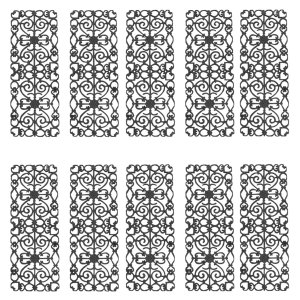 Kit 10 Grades de Ferro Ramada Sacada Varanda Escada 95x36cm