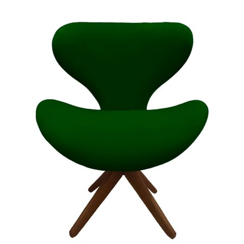 Poltrona Decorativa Juliete Suede Verde - Dominic Decor
