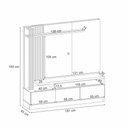 Ver imagem 6 de Estante Home Theater Audaz para TV até 65 Polegadas com Detalhe Ripado e Luz de LED Carvalho/Preto -