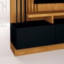 Ver imagem 5 de Estante Home Theater Audaz para TV até 65 Polegadas com Detalhe Ripado e Luz de LED Carvalho/Preto -