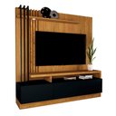 Ver imagem 2 de Estante Home Theater Audaz para TV até 65 Polegadas com Detalhe Ripado e Luz de LED Carvalho/Preto -