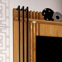 Ver imagem 4 de Estante Home Theater Audaz para TV até 65 Polegadas com Detalhe Ripado e Luz de LED Carvalho/Preto -