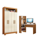 Ver imagem 1 de Conjunto para Escritório com Mesa Nt2105 e Armário Nt4040 Freijó/off White Notável