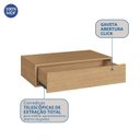 Ver imagem 6 de Escrivaninha Mesa Escritório Suspensa Complemento 100% MDF 1 Gaveta 78,5cm Angelin Marrom
