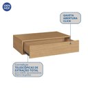 Ver imagem 5 de Escrivaninha Mesa Escritório Suspensa Complemento 100% MDF 1 Gaveta 78,5cm Angelin Marrom
