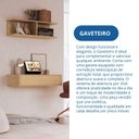 Ver imagem 6 de Escrivaninha Mesa Escritório Suspensa Complemento 100% MDF 1 Gaveta 78,5cm Angelin Marrom