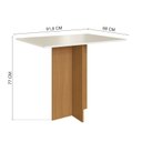 Ver imagem 3 de Conjunto de Sala de Jantar Mesa 91,8cm com 4 Cadeiras Bianca Freijó/Off White