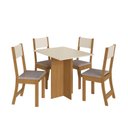 Ver imagem 2 de Conjunto de Sala de Jantar Mesa 91,8cm com 4 Cadeiras Bianca Freijó/Off White