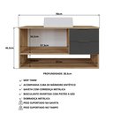 Ver imagem 4 de Gabinete de Banheiro Suspenso 90 cm BA307 com Cuba Artemis Yescasa