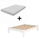 Ver imagem 4 de Cama de Casal Turca com Colchão em Madeira Maciça Branco Repleta