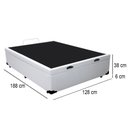 Ver imagem 3 de Cama Box Baú Viúva Sereneprime Sintético Branco 44x128x188