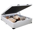 Ver imagem 5 de Cama Box Baú Viúva Sereneprime Sintético Branco 44x128x188