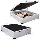 Ver imagem 1 de Cama Box Baú Viúva Sereneprime Sintético Branco 44x128x188