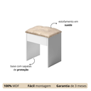 Ver imagem 4 de Penteadeira Camarim com Espelho 5 Gavetas 2 Portas Banqueta Estofada Prateleiras Multifuncional