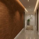 Ver imagem 1 de Kit 50 Placas Tijolinho Mdf Autocolante Decoração 3d para Interiores