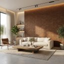 Ver imagem 2 de Kit 50 Placas Tijolinho Mdf Autocolante Decoração 3d para Interiores