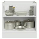 Ver imagem 5 de Balcão Vik 2 Portas MDP 80cm Branco e Cinza Madesa