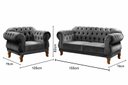 Ver imagem 3 de Kit Namoradeira Duquesa Chesterfield 2 Lugares + 1 Poltrona - Suede Cinza Grafite