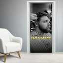 Ver imagem 2 de Adesivo Para Porta Para Barbearia Vem Ficar Na Régua- 73X210Cm