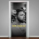 Ver imagem 1 de Adesivo Para Porta Para Barbearia Vem Ficar Na Régua- 73X210Cm