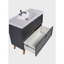 Ver imagem 5 de Gabinete para Banheiro com Cuba 80cm Retro Mdf Grafite Milano - On Móveis