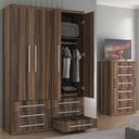 Ver imagem 1 de Guarda-Roupa 4 Portas 6 Gavetas Modular 1304 Ilan San Remo