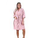 Ver imagem 1 de Roupão Feminino Kimono Felpudo Rosa