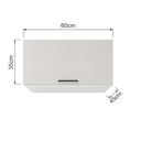 Ver imagem 3 de Armário Aéreo para Cozinha 60cm 1 Porta Basculante Cinza e Branco