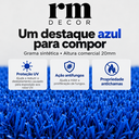 Ver imagem 4 de 20m² Grama Sintética 20mm com Proteção UV e Antifungo 1,00 x 20,00m Azul Rm Decor