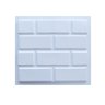 Kit 4 Moldes Placas de Gesso, Ciment 3d Tijolo Liso 32x30 - 3