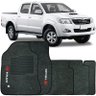 Jogo de Tapete Automotivo Carpete Toyota Hilux 2006 À 2015 Soft Logo Bordado Grafite 5 Peças S/m Sof - 2
