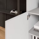 Ver imagem 6 de Estante Armário 160cm para Escritório com 2 Portas Puxadores Cava Corporate F5 Cinza