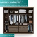 Ver imagem 4 de Guarda-roupa Casal 2 Portas de Correr 6 Gavetas Fortaleza - Mais Móvei Newcanion/offwhite