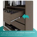 Ver imagem 2 de Guarda-roupa Casal 2 Portas de Correr 6 Gavetas Fortaleza - Mais Móvei Newcanion/offwhite