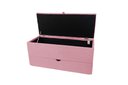 Ver imagem 2 de Recamier Puff Baú Sapateira e Gaveta 90 Cm para Cama de Solteiro - Rosa Claro