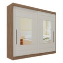 Ver imagem 3 de Guarda-Roupa Casal com Espelho 2 Portas de Correr 8 Gavetas Maria Panan Móveis