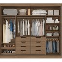 Ver imagem 2 de Guarda-Roupa Casal com Espelho 2 Portas de Correr 8 Gavetas Maria Panan Móveis